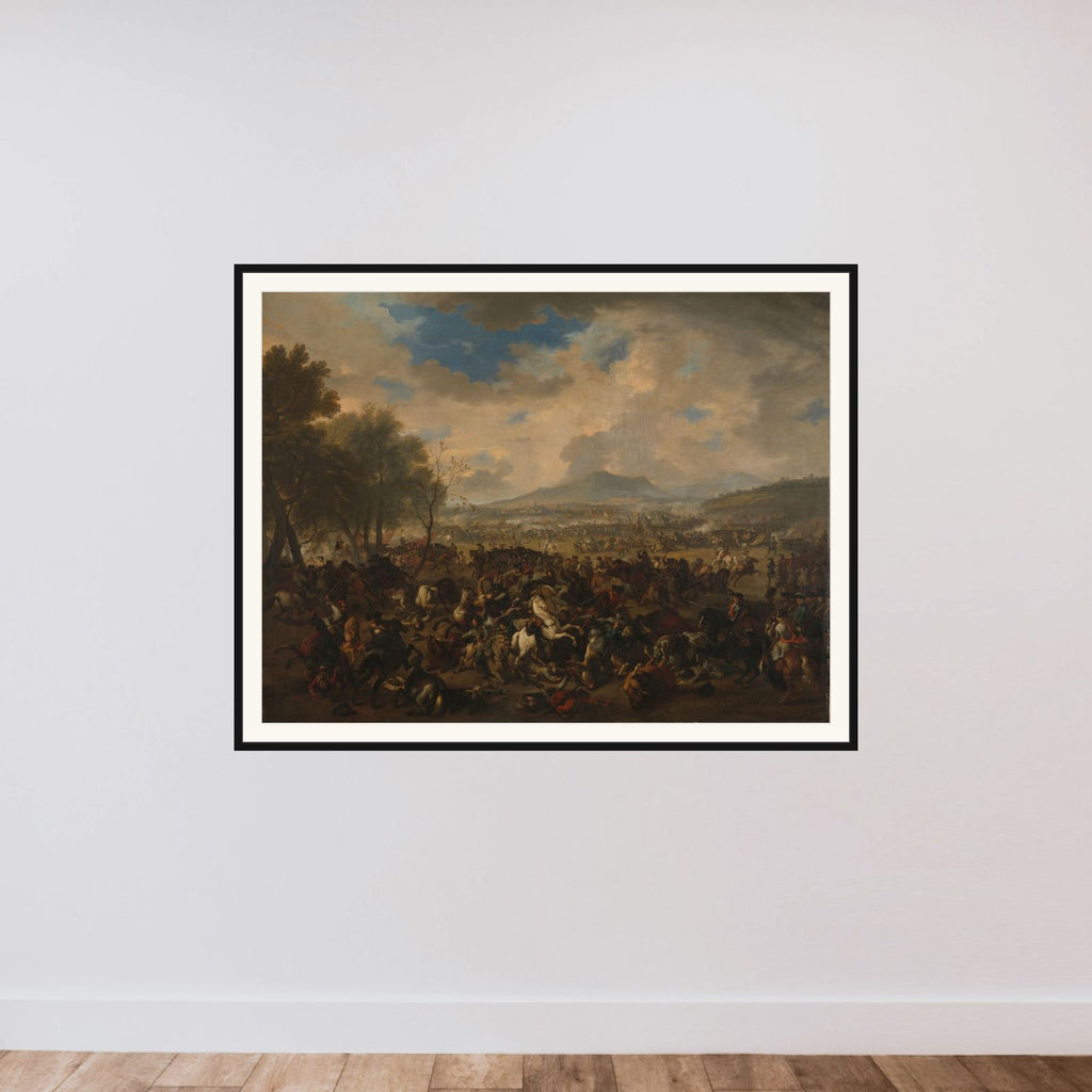 The Battle of Ramillies between the French and the Allied Powers, 23 May 1706 framed — shown to scale