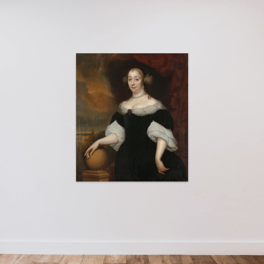 Margaretha Munter (1639-1711), second Wife of Jacobus Trip unframed — shown to scale