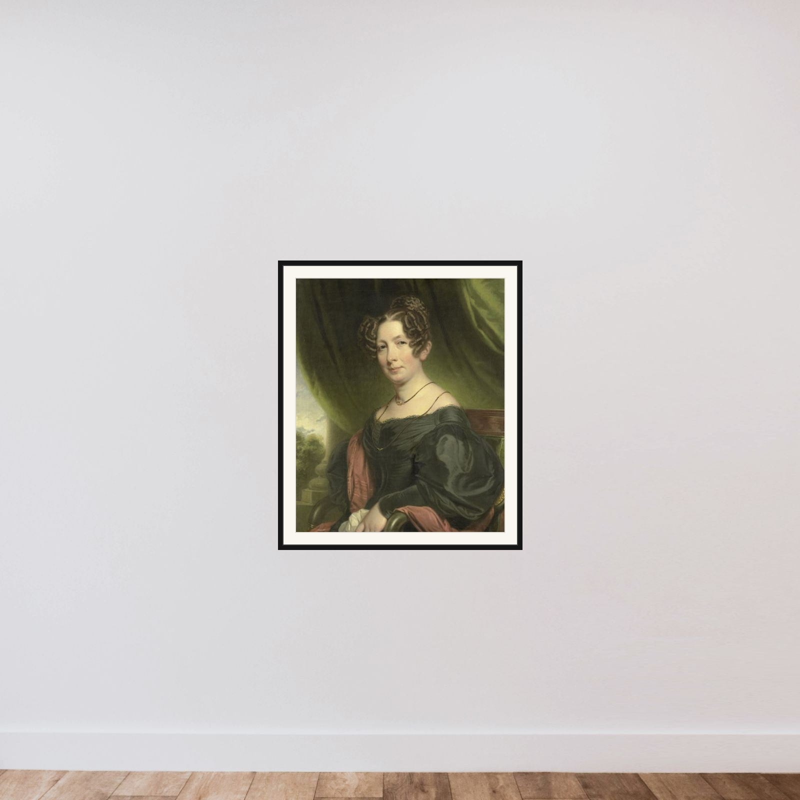 Maria Antoinette Charlotte Sanderson (1782-1859), Wife of Johan Fraser framed — shown to scale