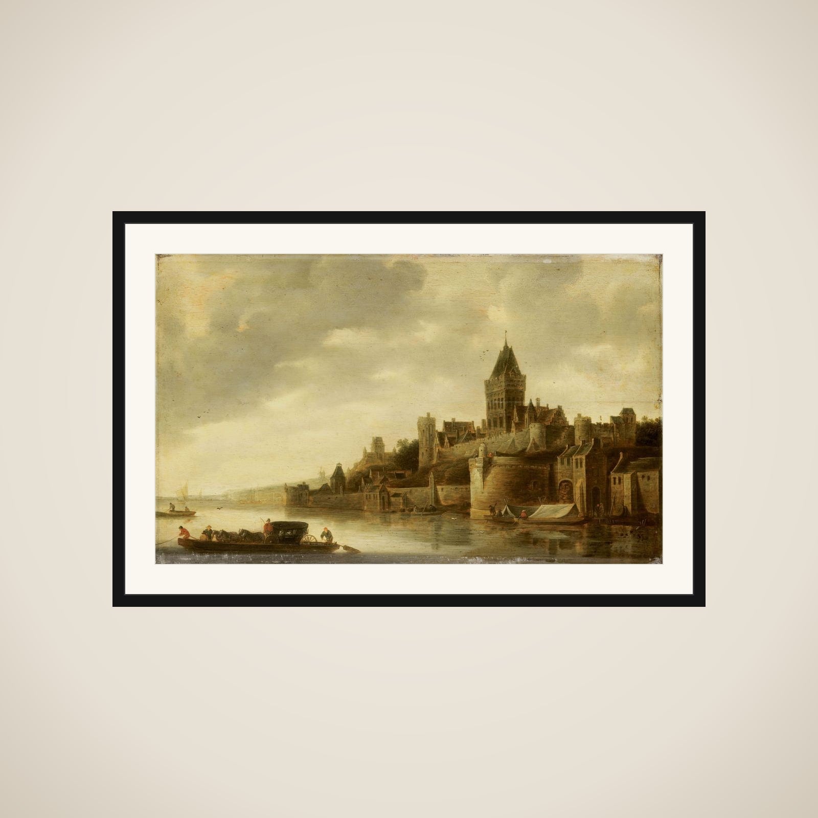 View of the Valkhof in Nijmegen framed