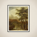 Landscape with Hunters framed