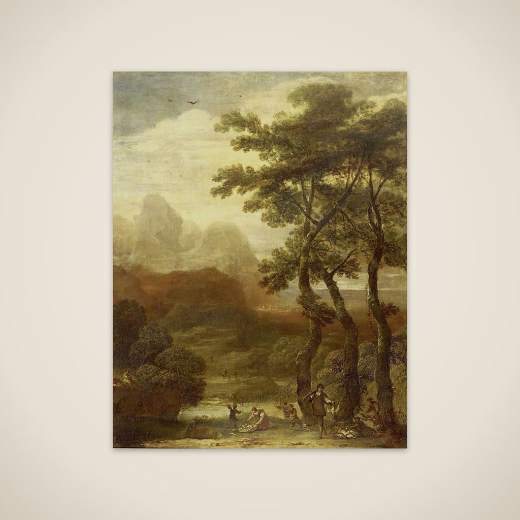 Landscape with Hunters unframed print