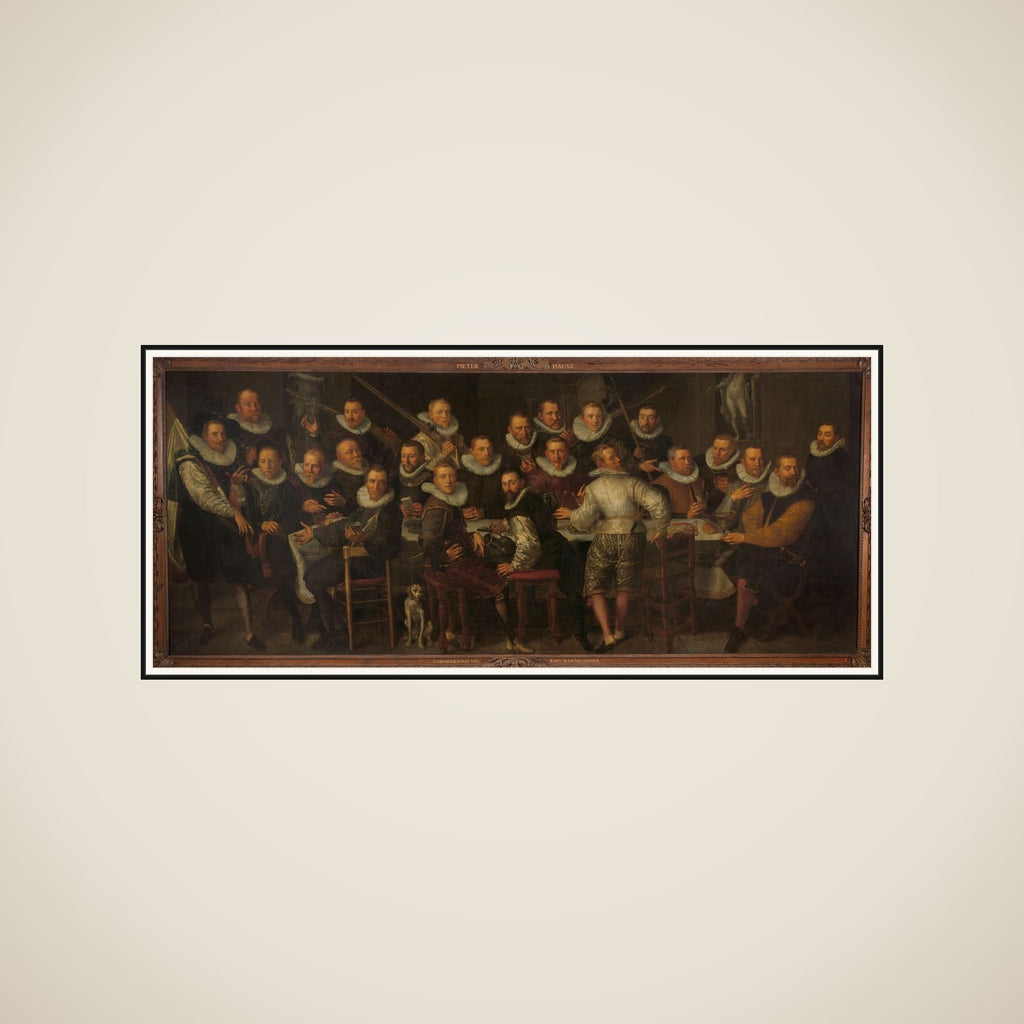 The Company of Captain Gillis Jansz Valckenier and Lieutenant Pieter Jacobsz Bas, Amsterdam, 1599 framed