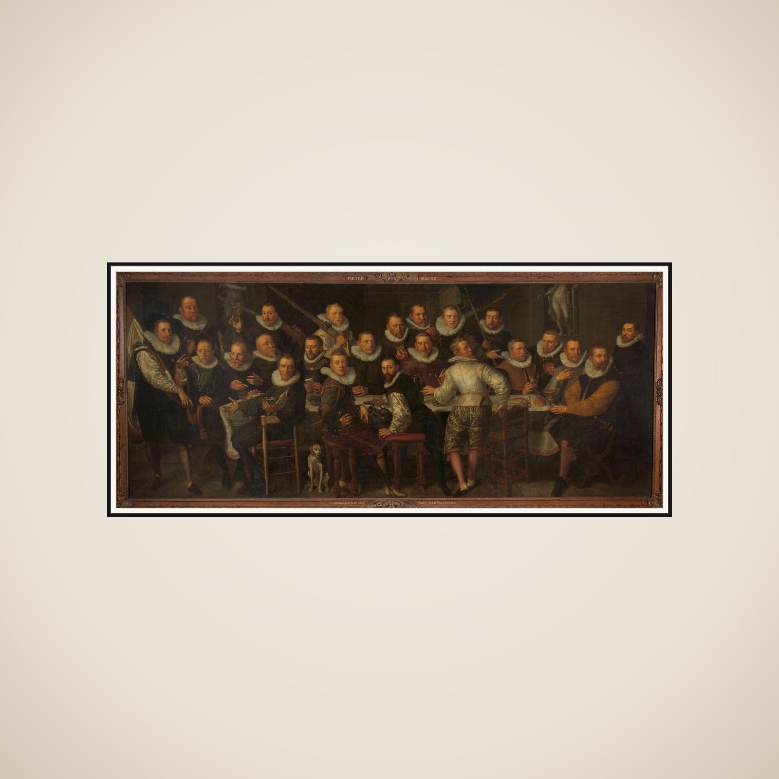 The Company of Captain Gillis Jansz Valckenier and Lieutenant Pieter Jacobsz Bas, Amsterdam, 1599 framed