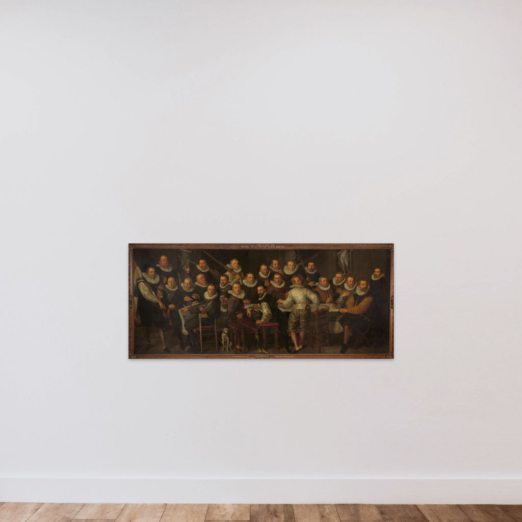 The Company of Captain Gillis Jansz Valckenier and Lieutenant Pieter Jacobsz Bas, Amsterdam, 1599 unframed — shown to scale