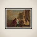 Abimelech, King of Gerar, gives Sarah back to Abraham framed