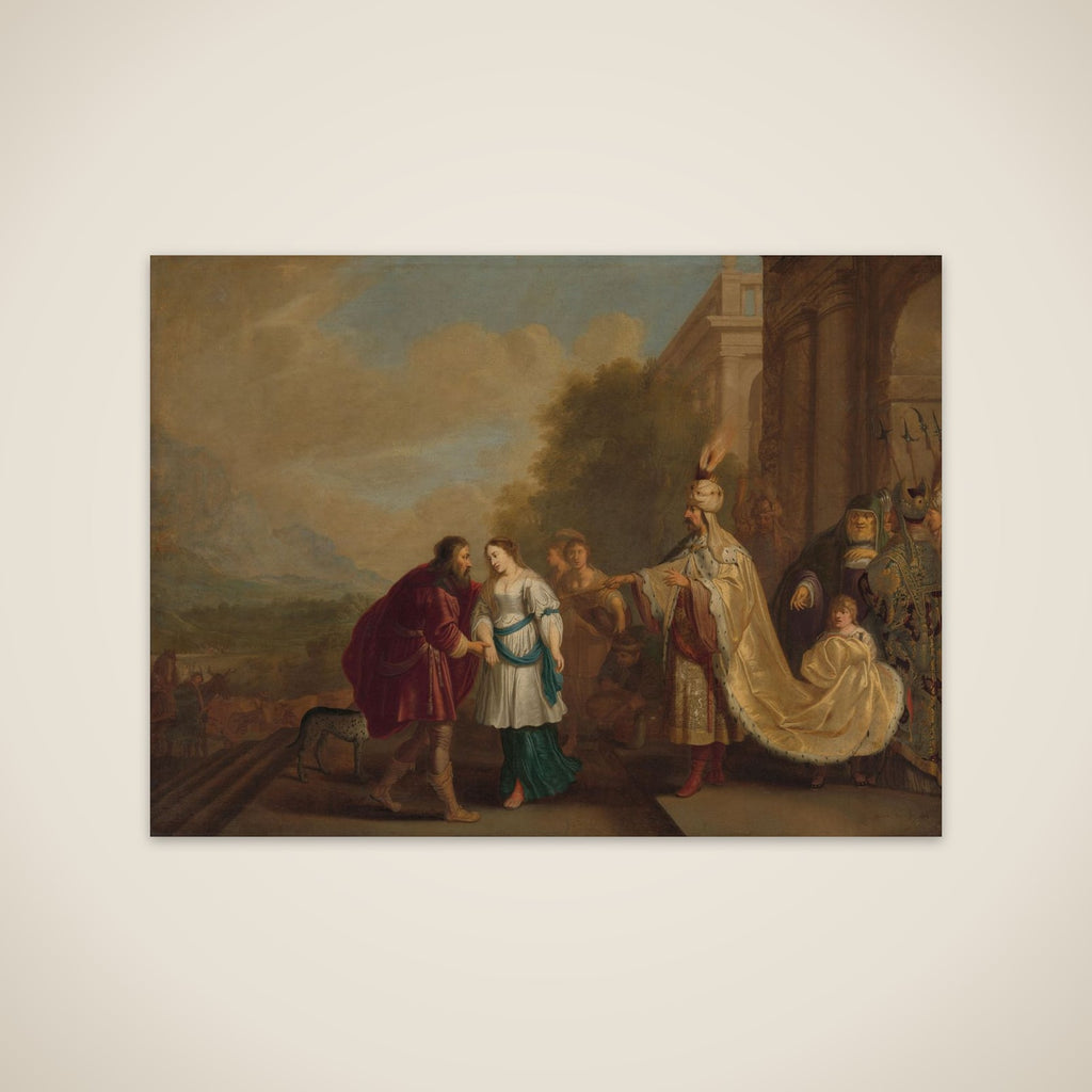 Abimelech, King of Gerar, gives Sarah back to Abraham unframed print