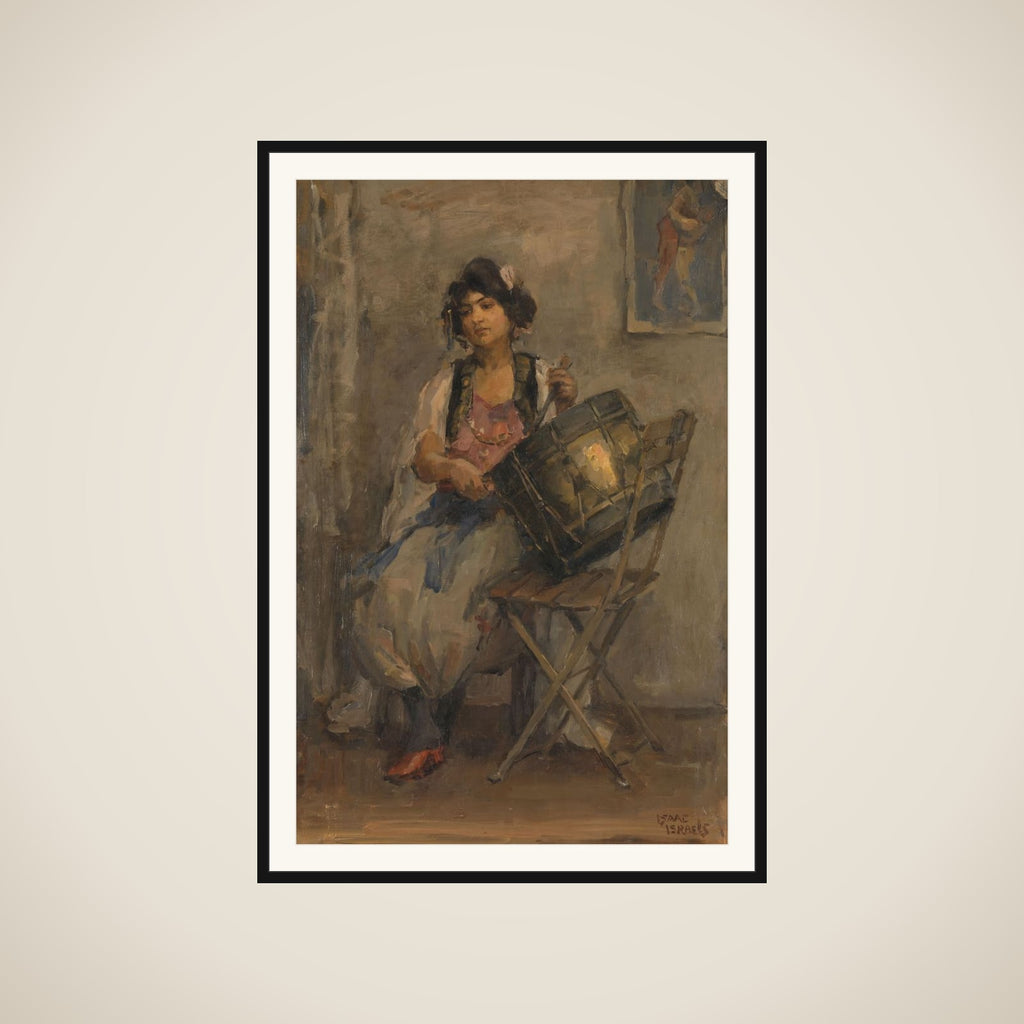 The Lady Drummer framed