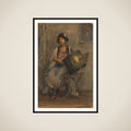 The Lady Drummer framed