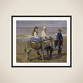 Boy and Girl on Donkeys framed