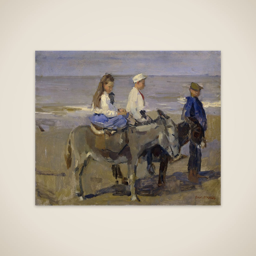 Boy and Girl on Donkeys unframed print