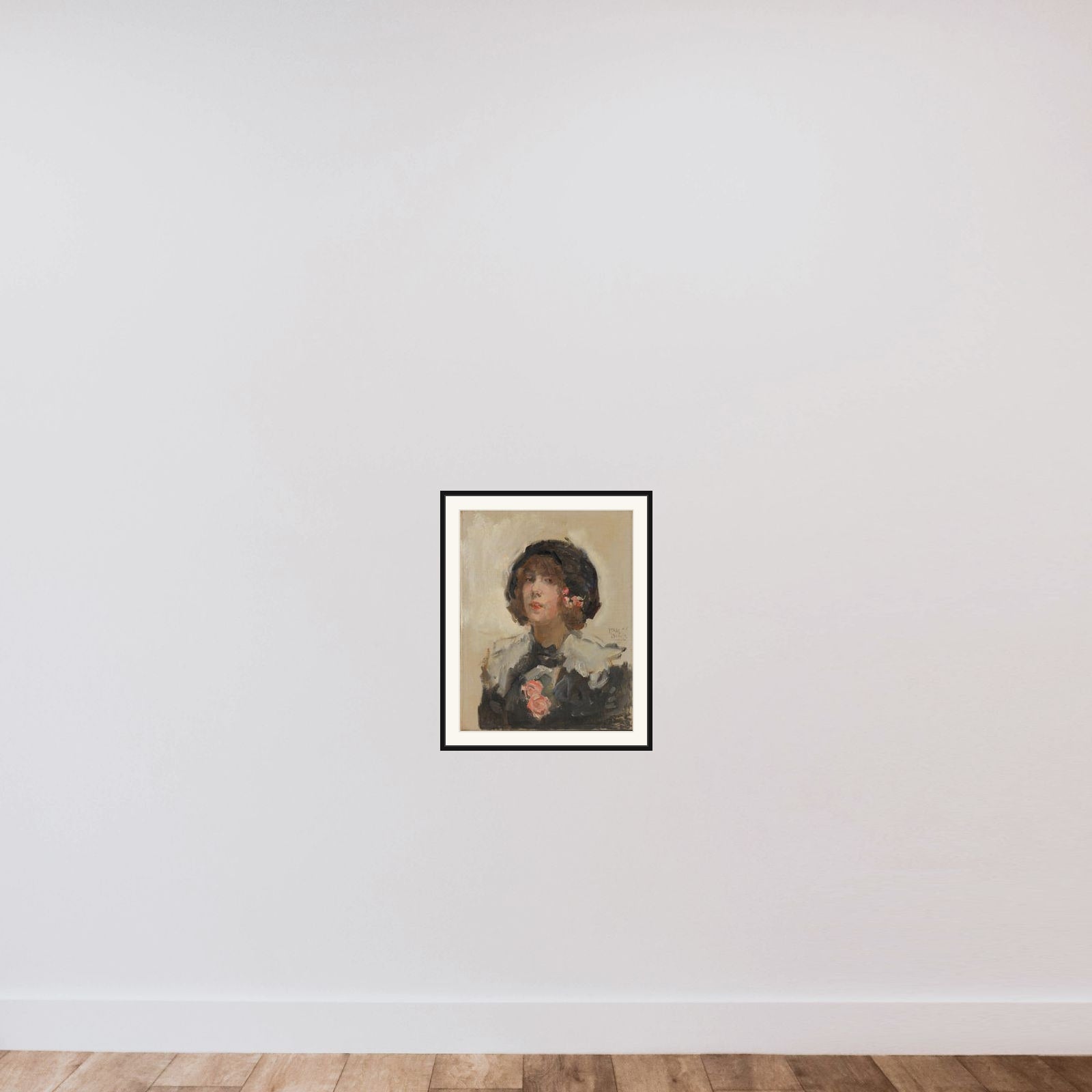 Portrait of a Woman framed — shown to scale