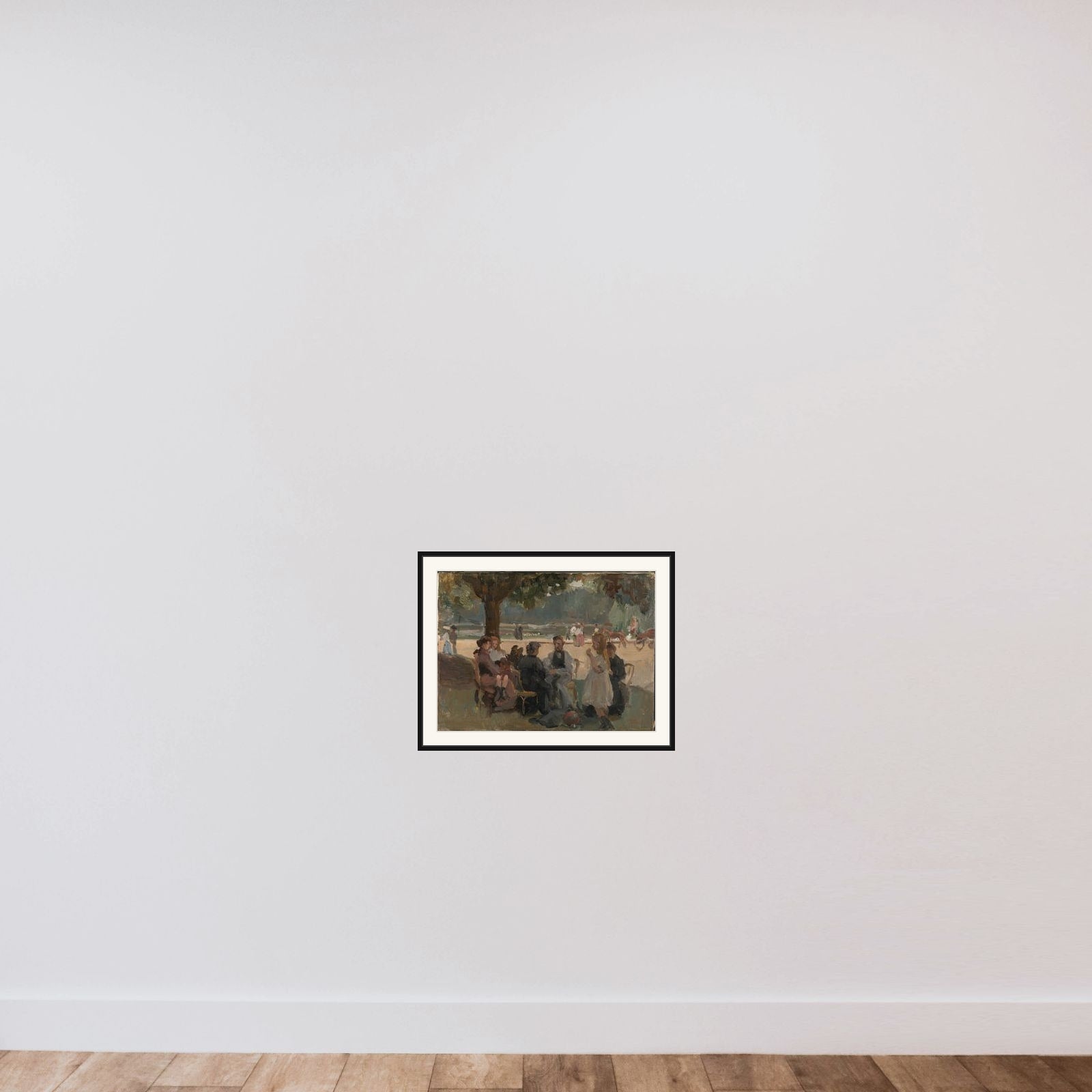 In the Bois de Boulogne near Paris framed — shown to scale