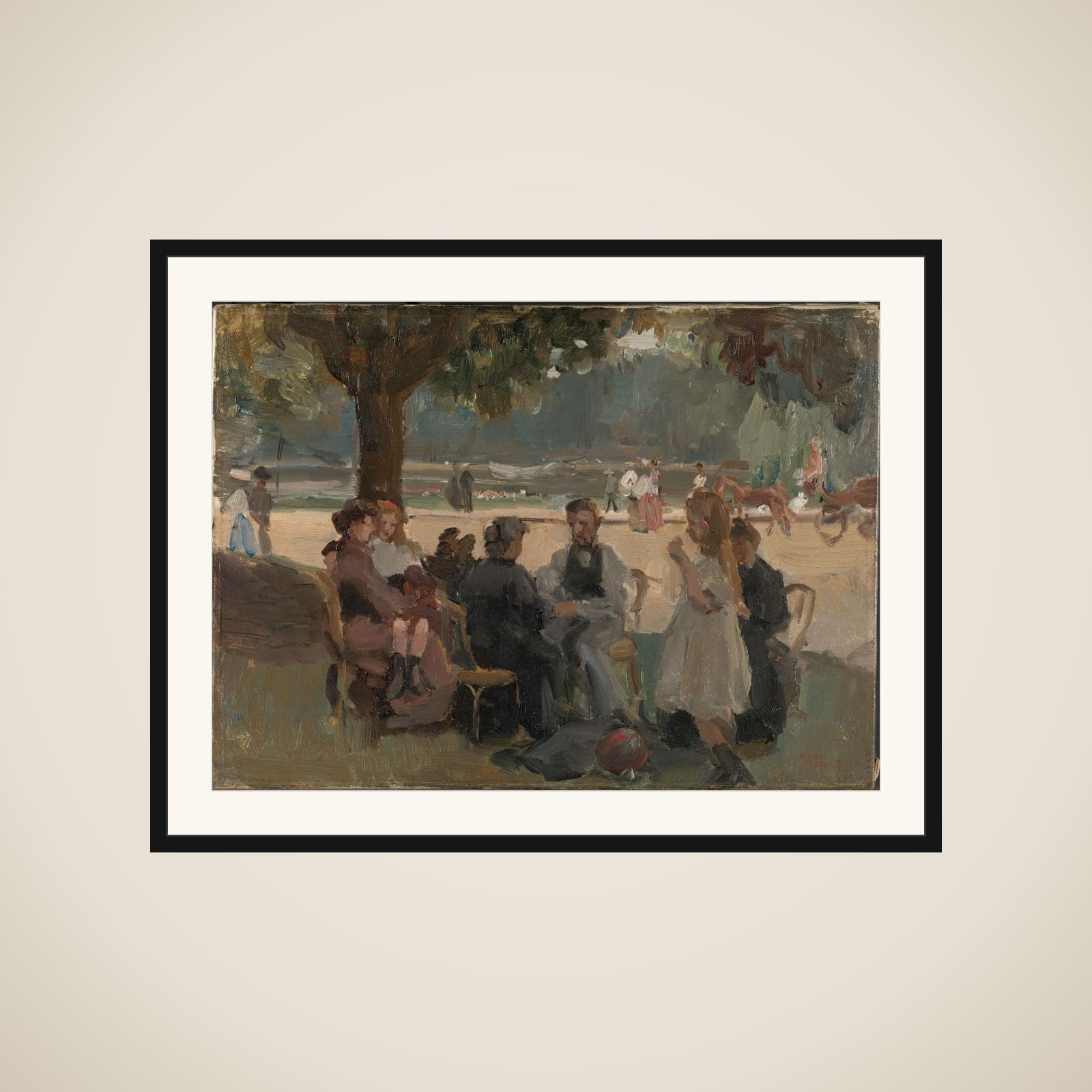In the Bois de Boulogne near Paris framed