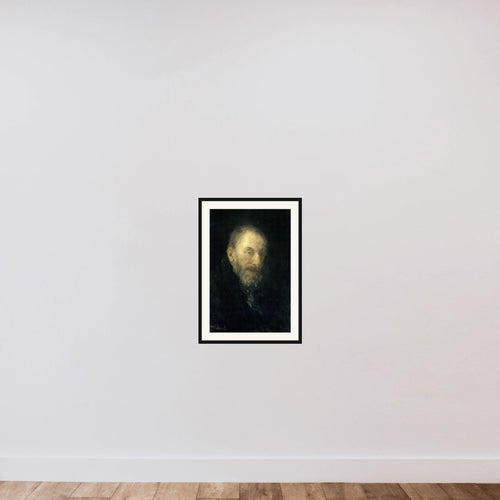 'Old Isaac' framed — shown to scale