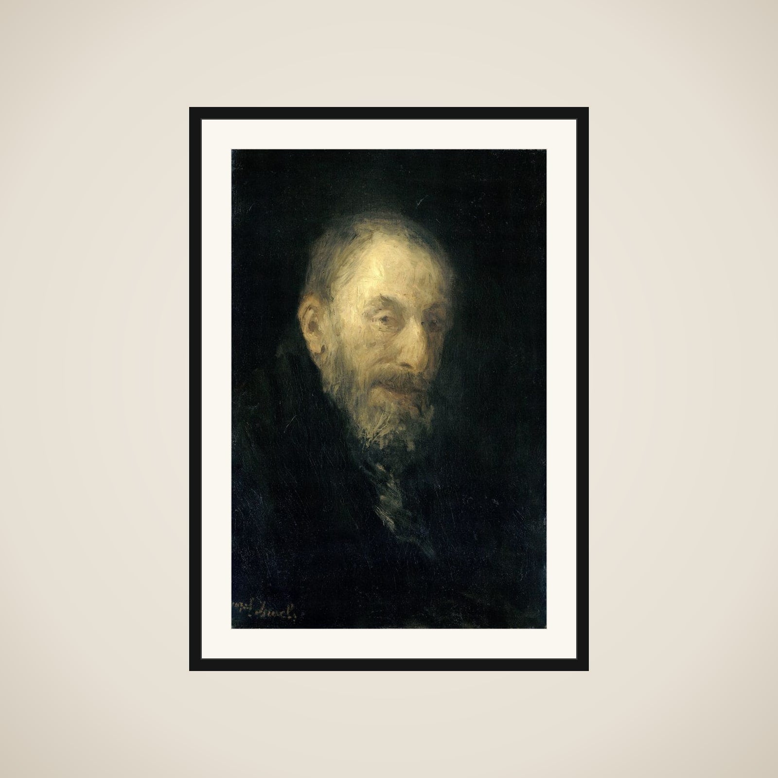 'Old Isaac' framed
