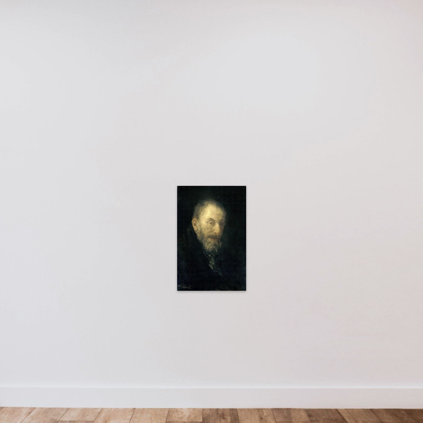 'Old Isaac' unframed — shown to scale