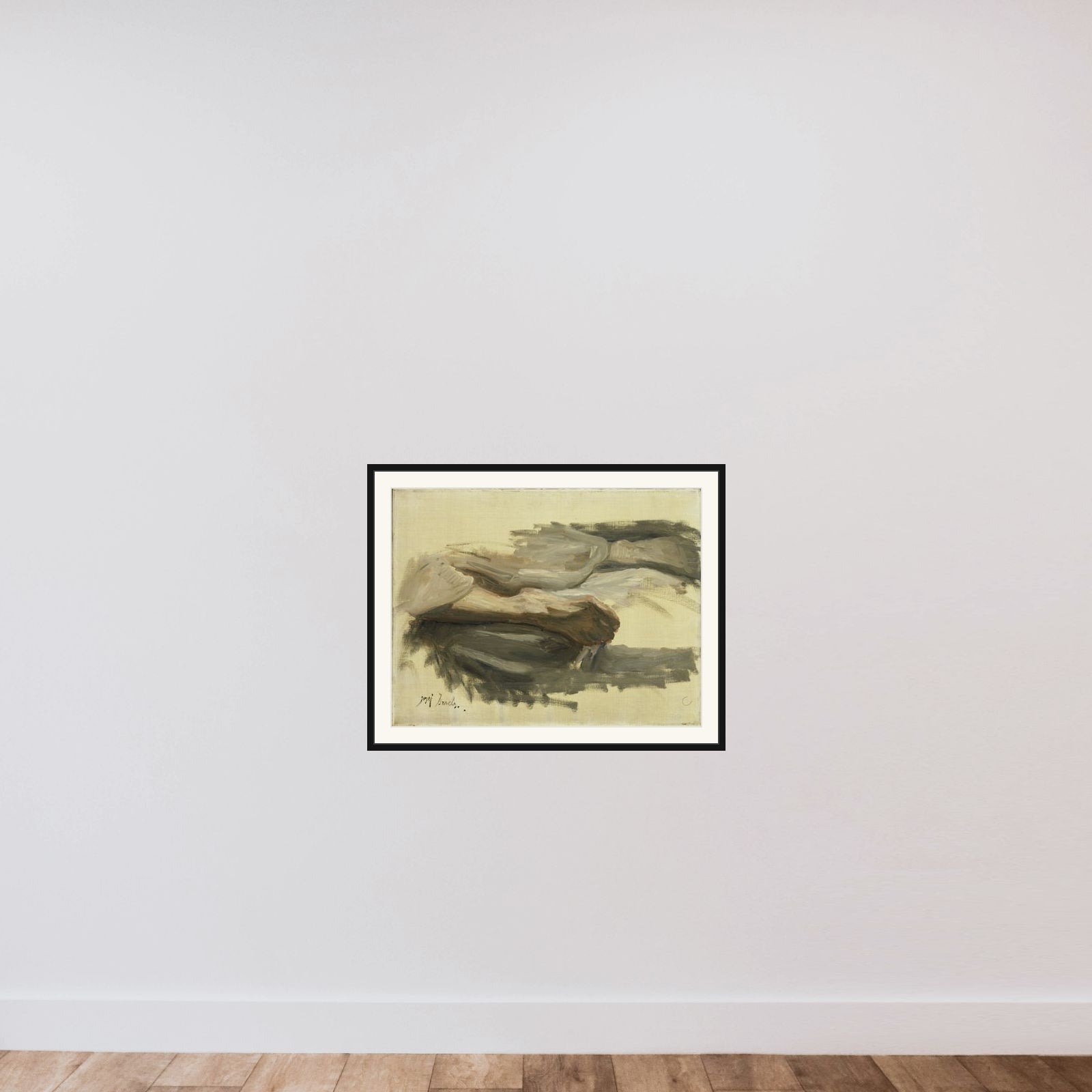 Saul's Legs framed — shown to scale