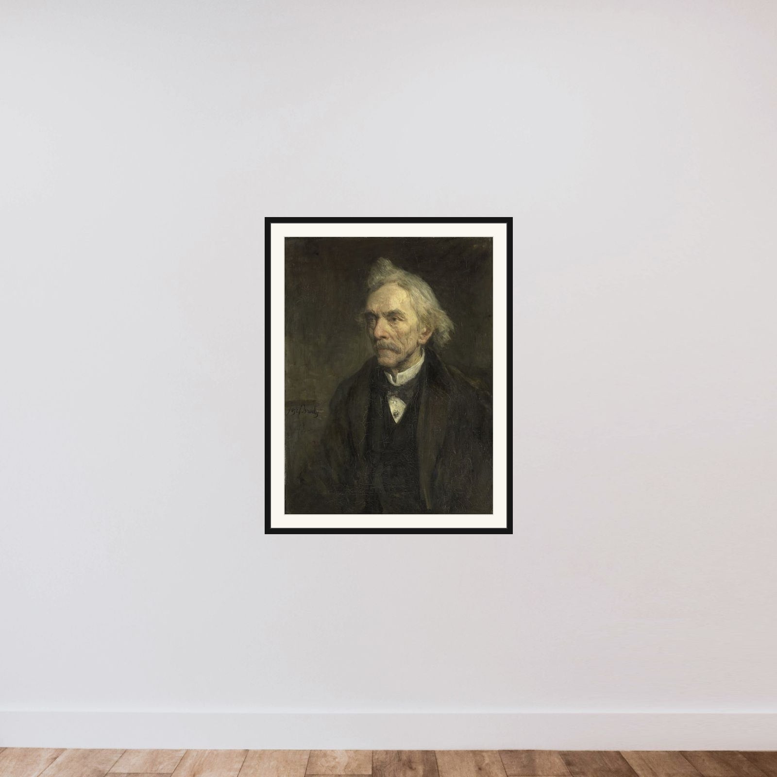 Louis Jacques Veltman (1817-1907).  Actor framed — shown to scale