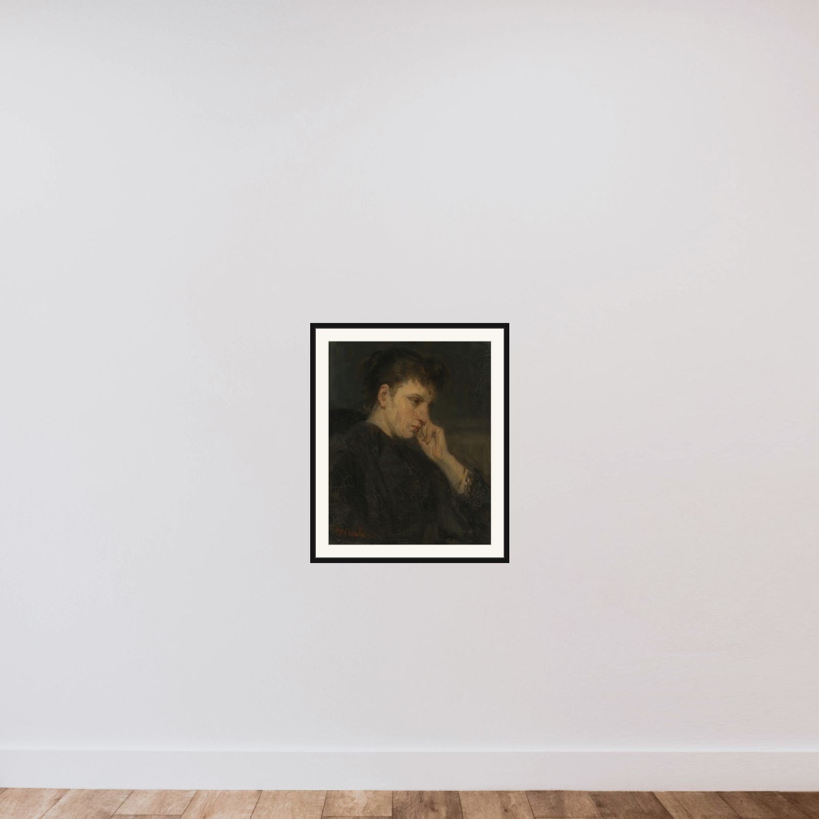 'Malancholy' framed — shown to scale