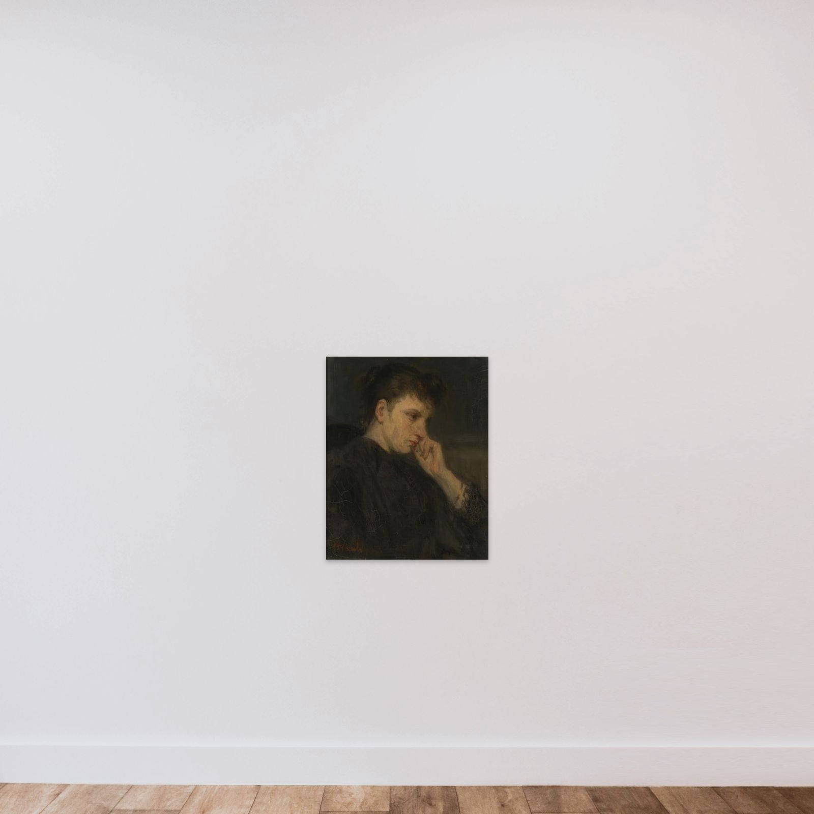 'Malancholy' unframed — shown to scale