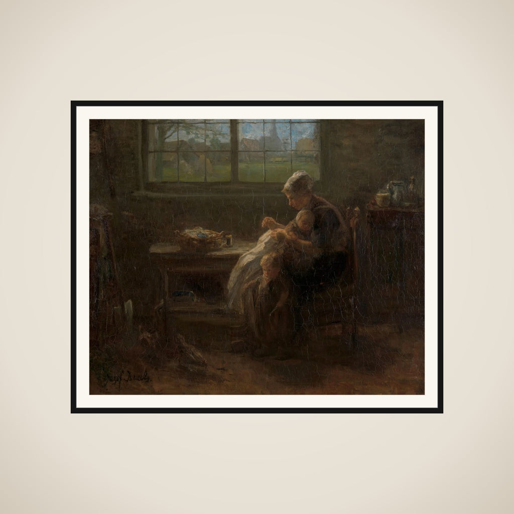 'The Joy of Motherhood' framed