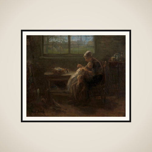 'The Joy of Motherhood' framed