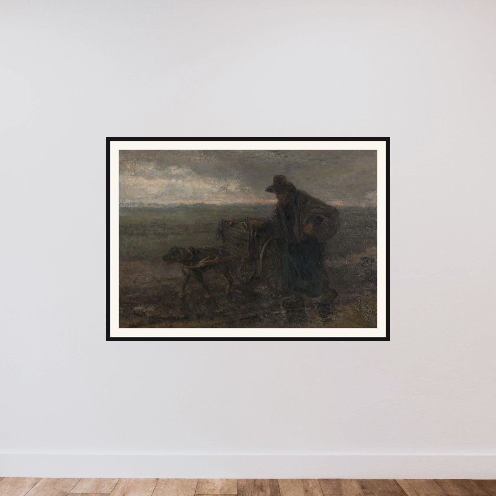 On Country Roads and Fields framed — shown to scale