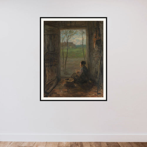 A Scene of Life in Laren framed — shown to scale