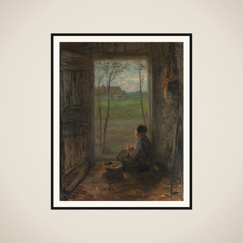 A Scene of Life in Laren framed