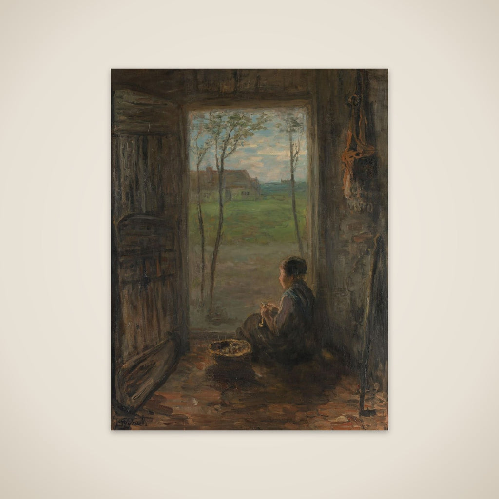 A Scene of Life in Laren unframed print