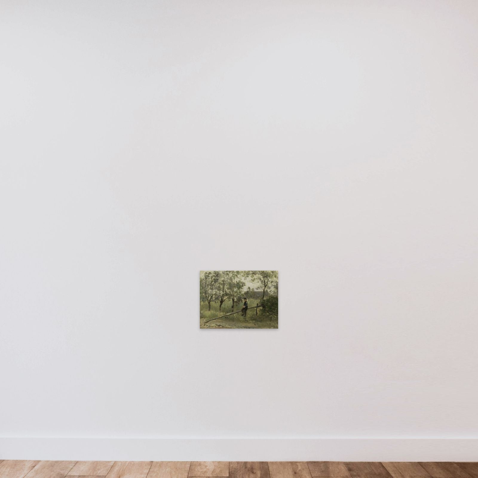 Country Boy on a Pole Barrier unframed — shown to scale