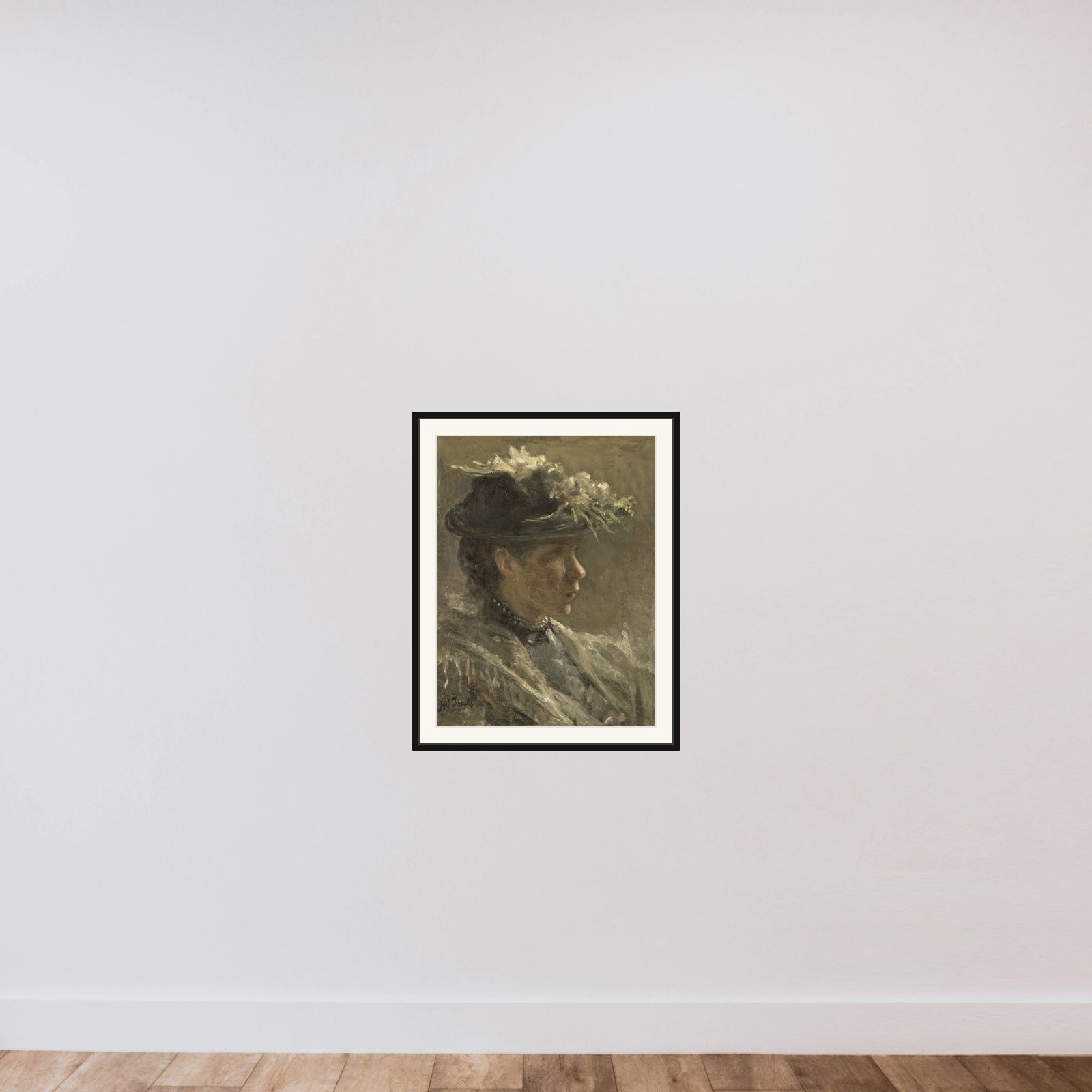 Study of Sijtje van Bemmel (1880-1963) framed — shown to scale