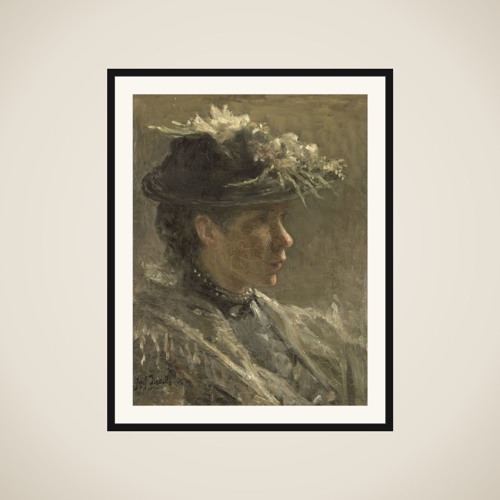 Study of Sijtje van Bemmel (1880-1963) framed