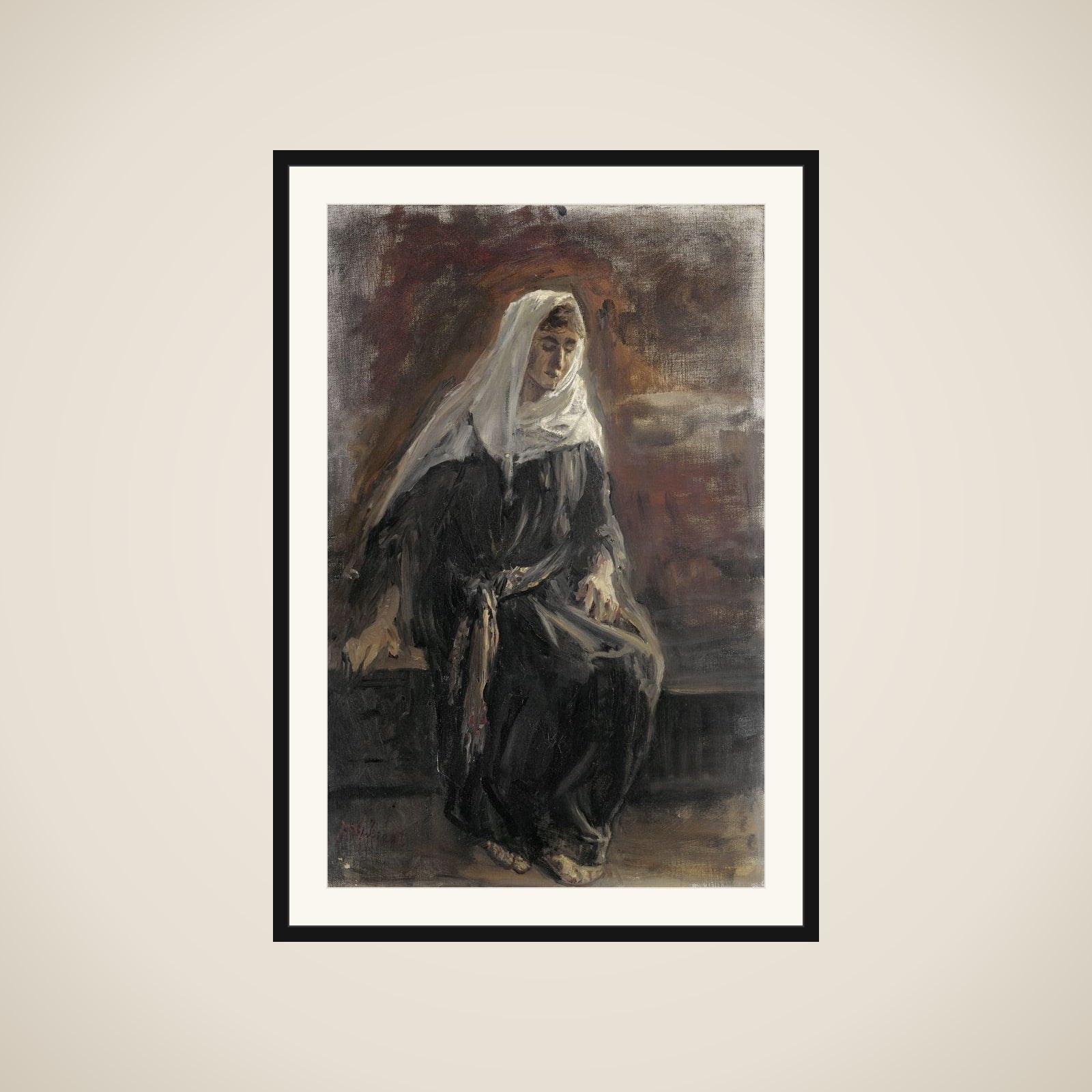 Woman Sitting framed