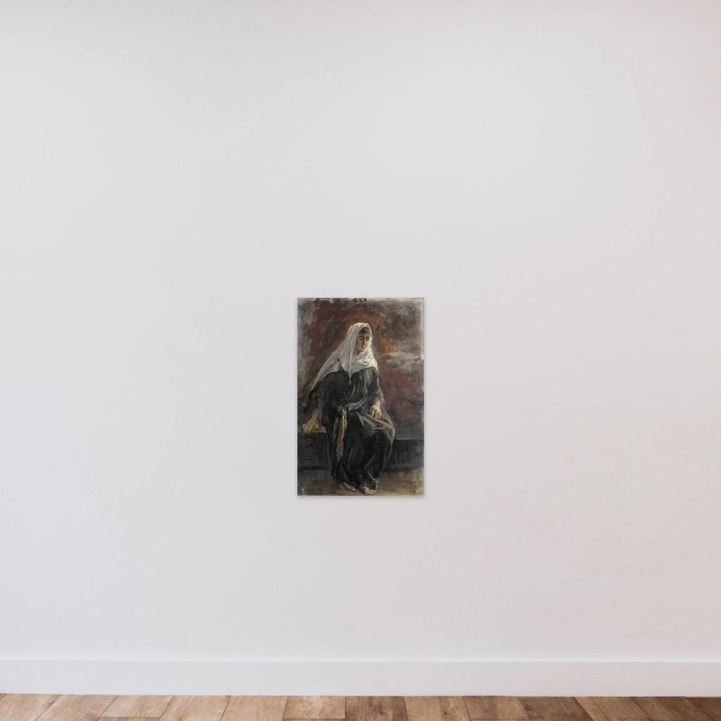 Woman Sitting unframed — shown to scale