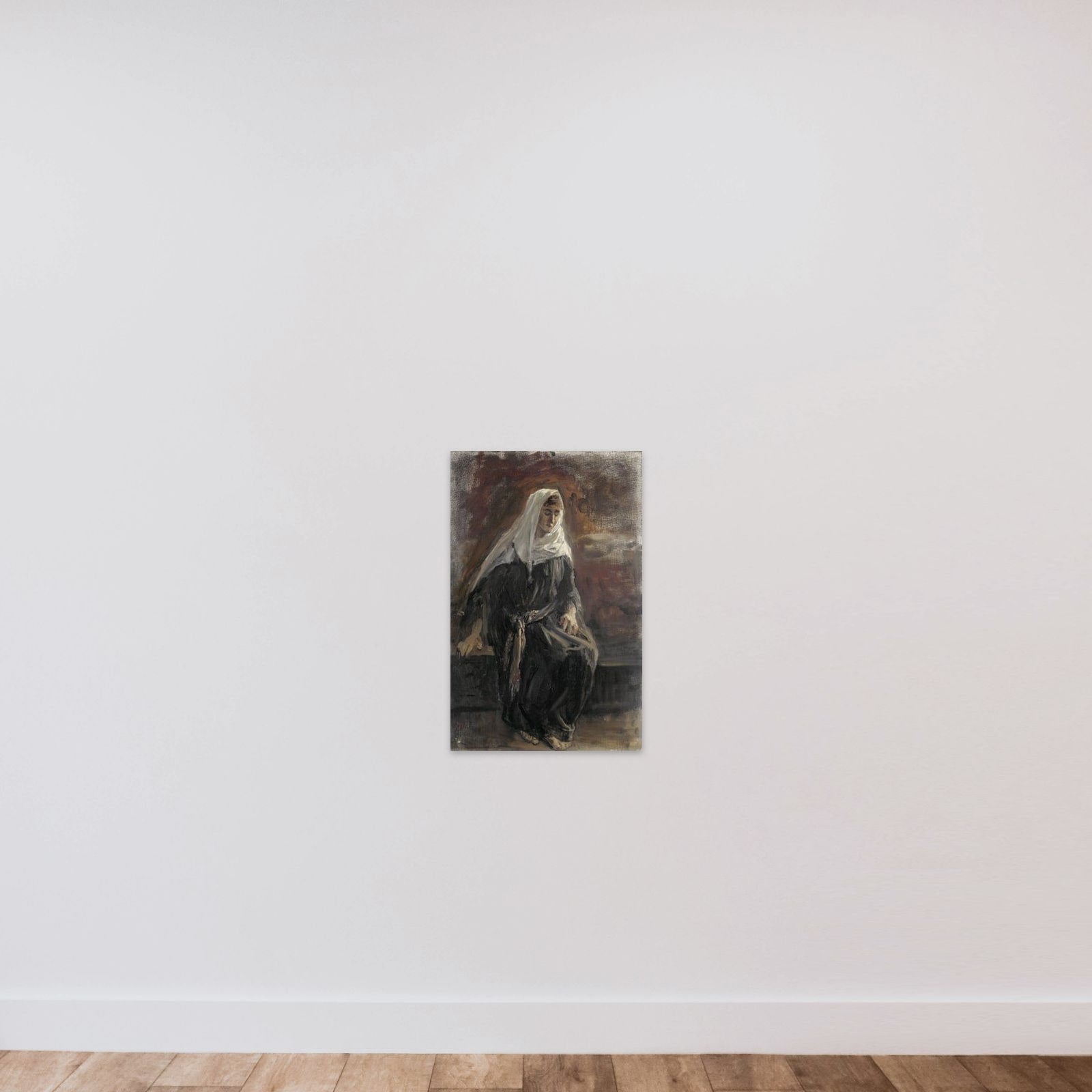 Woman Sitting unframed — shown to scale