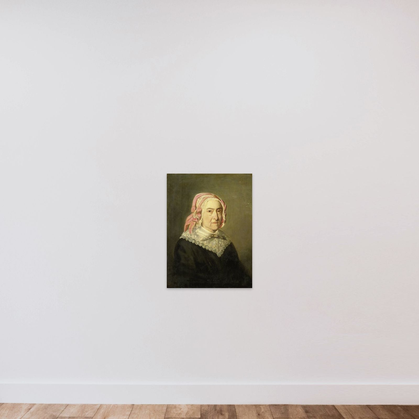 Sientje Nijkerk-Servaas at the age of 90, 1857 unframed — shown to scale