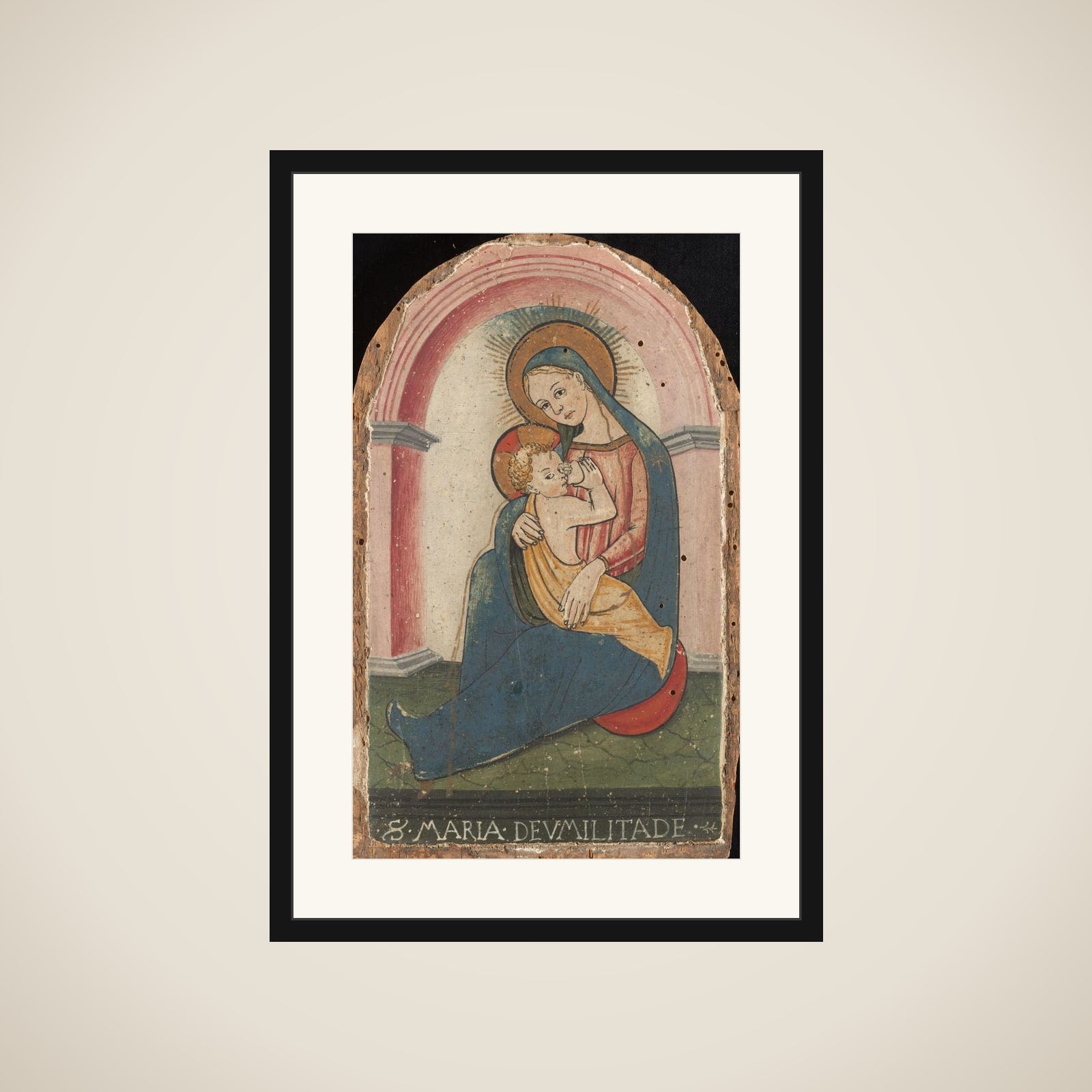 Madonna of Humility framed