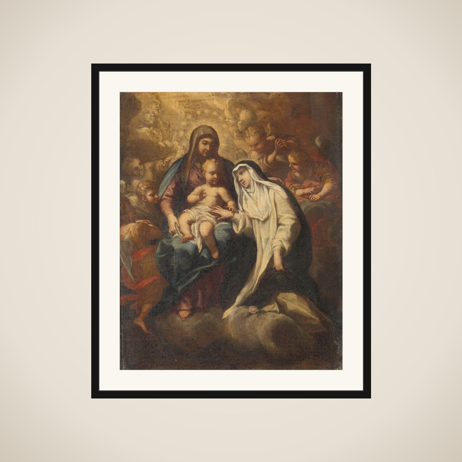 The Mystic Marriage of St Rose of Lima framed