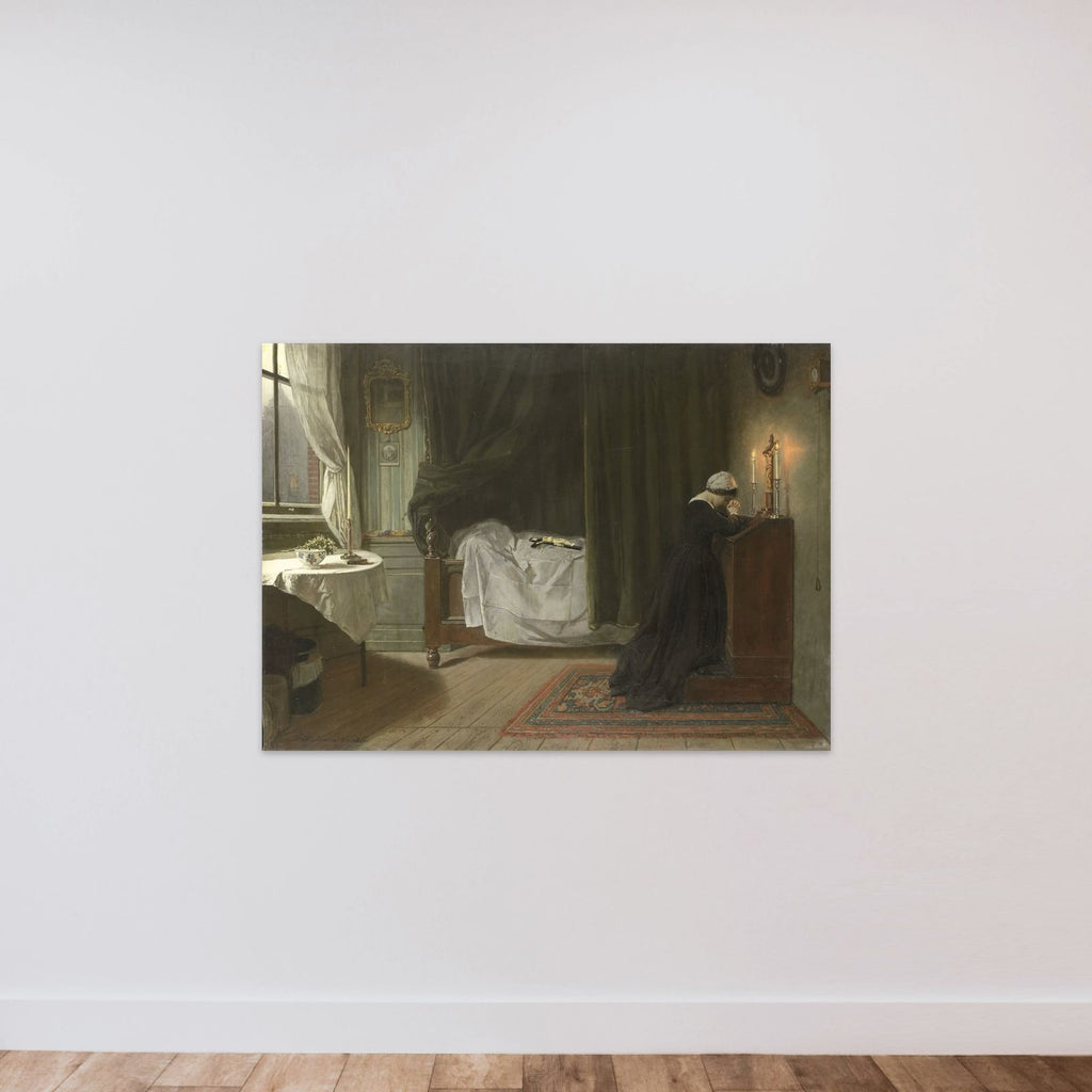 Prayer for the Deceased unframed — shown to scale