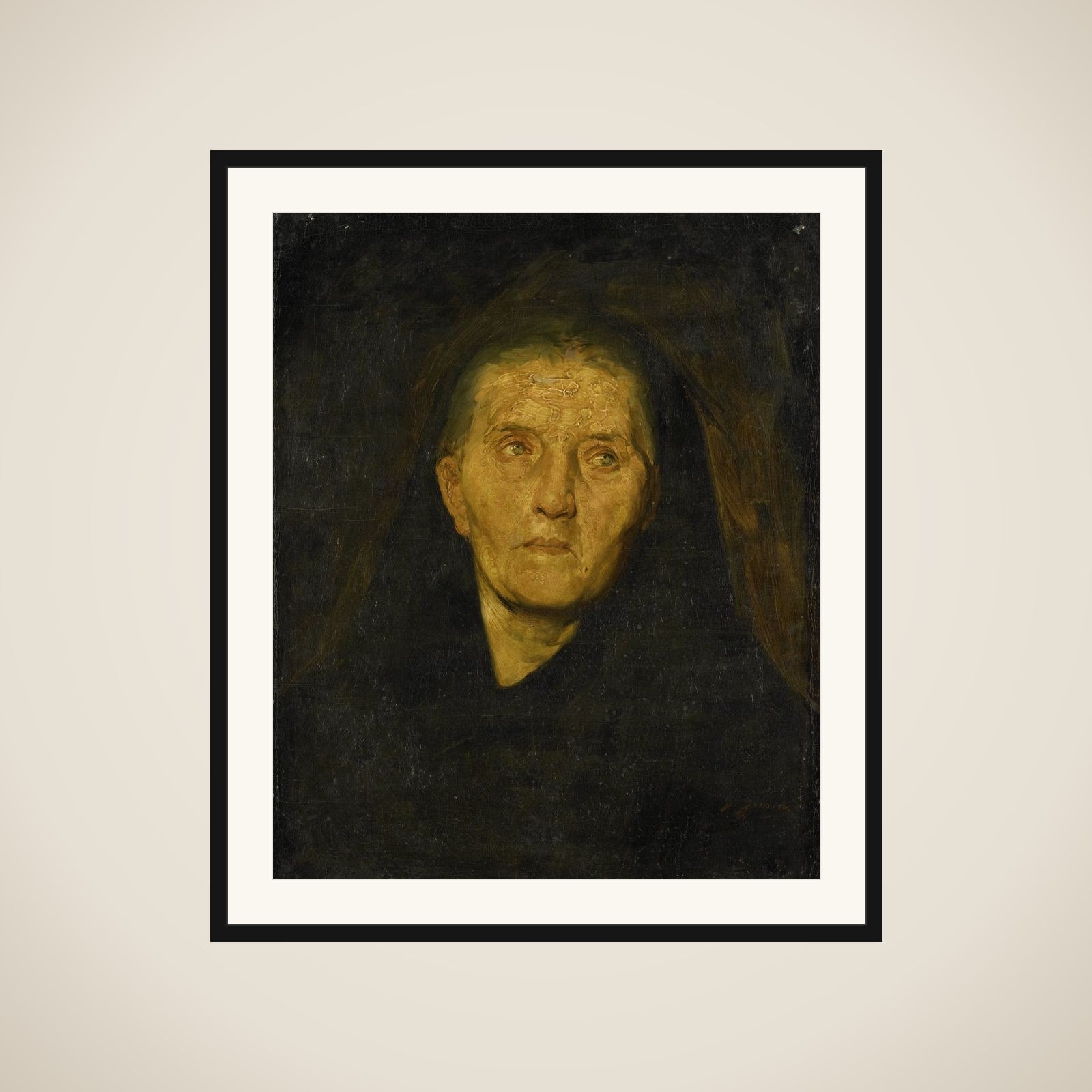 The Mourning Widow framed