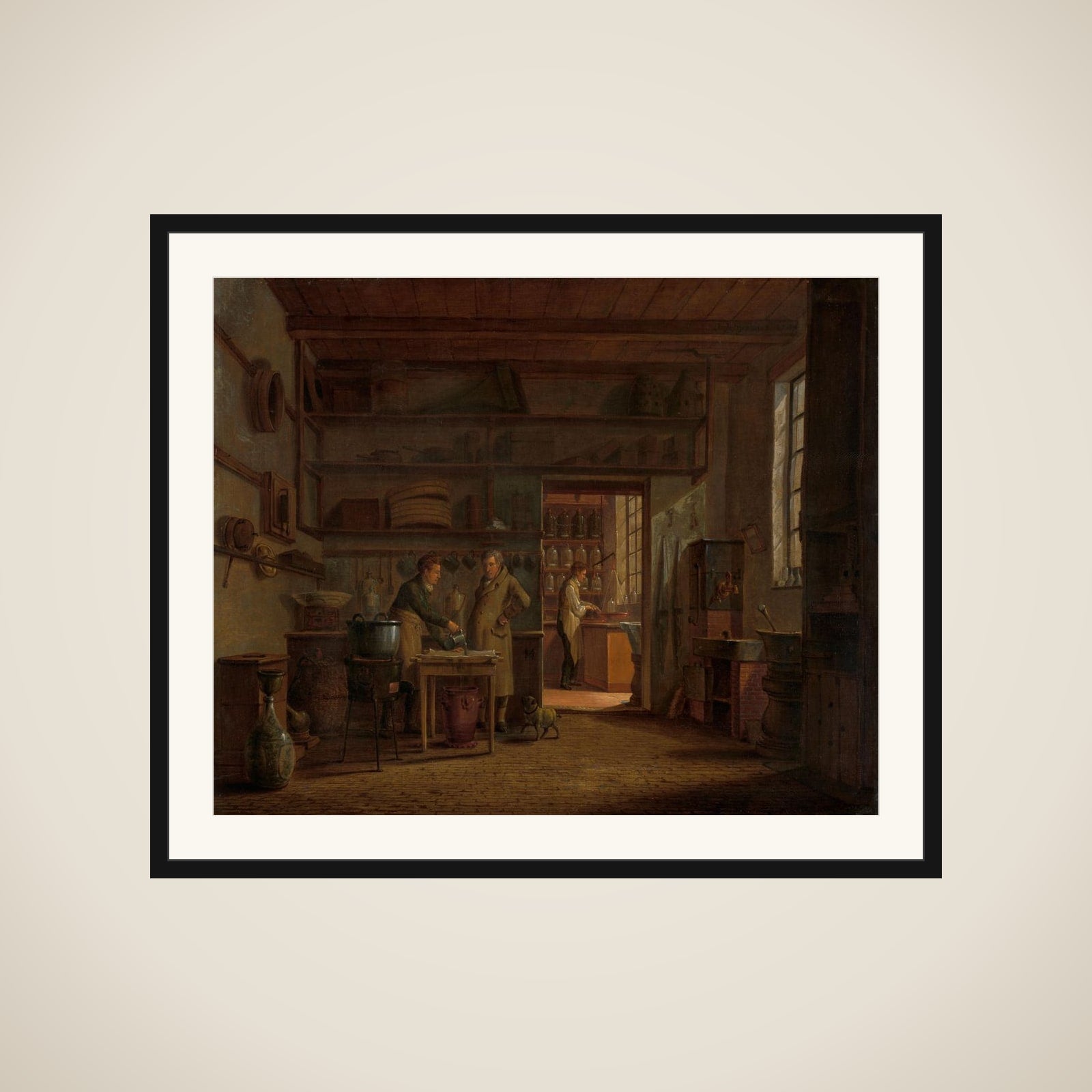 The Distillery of Apothecary A. d'Ailly framed