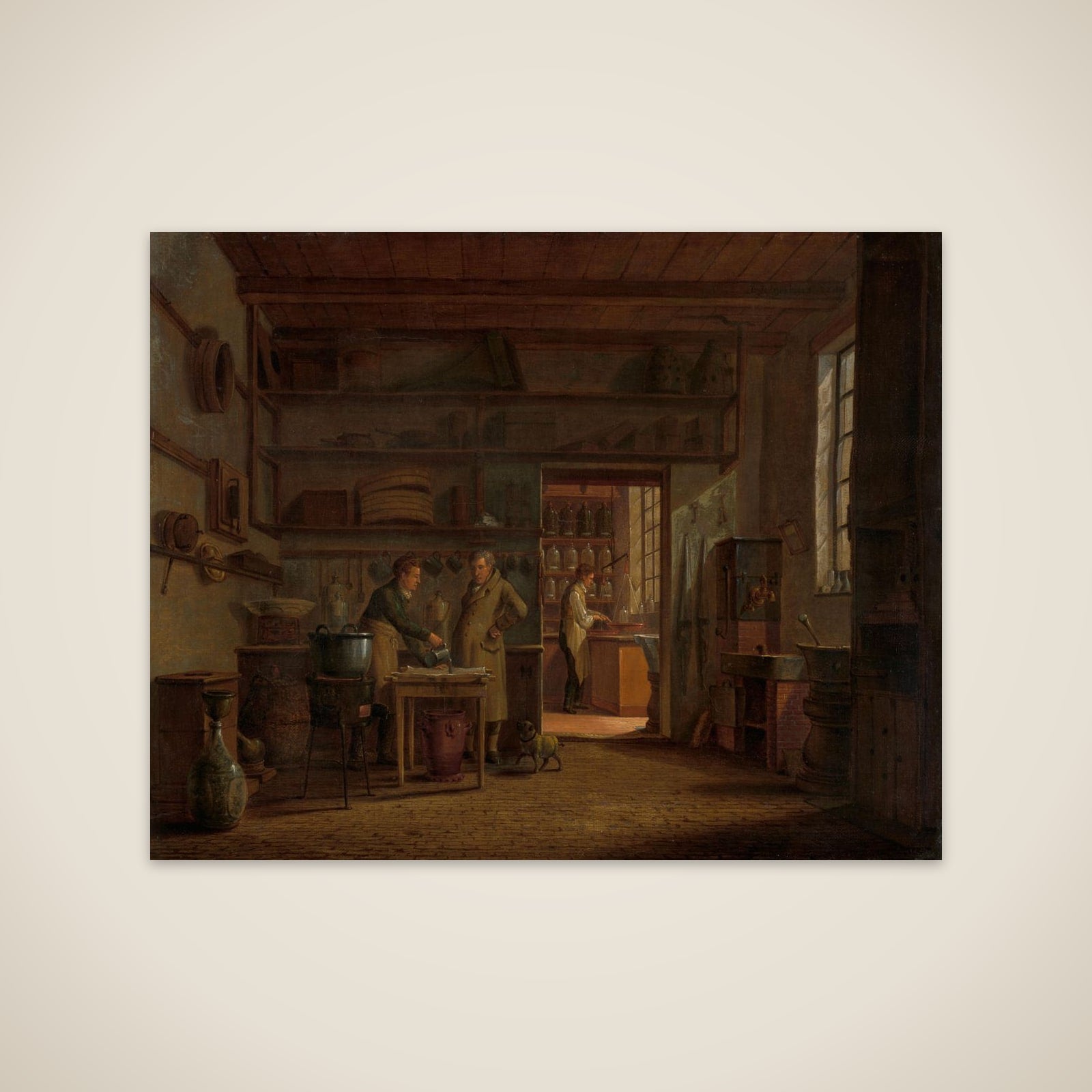 The Distillery of Apothecary A. d'Ailly unframed print