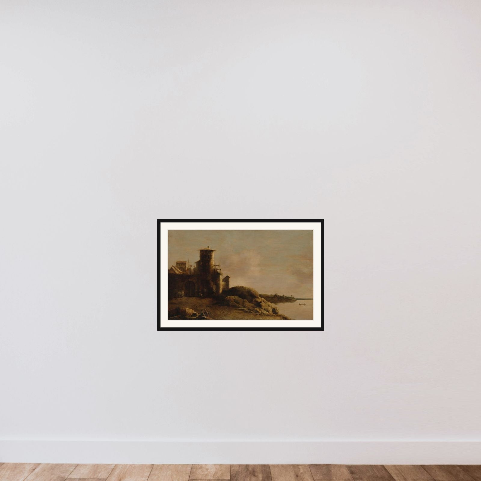 Landscape framed — shown to scale