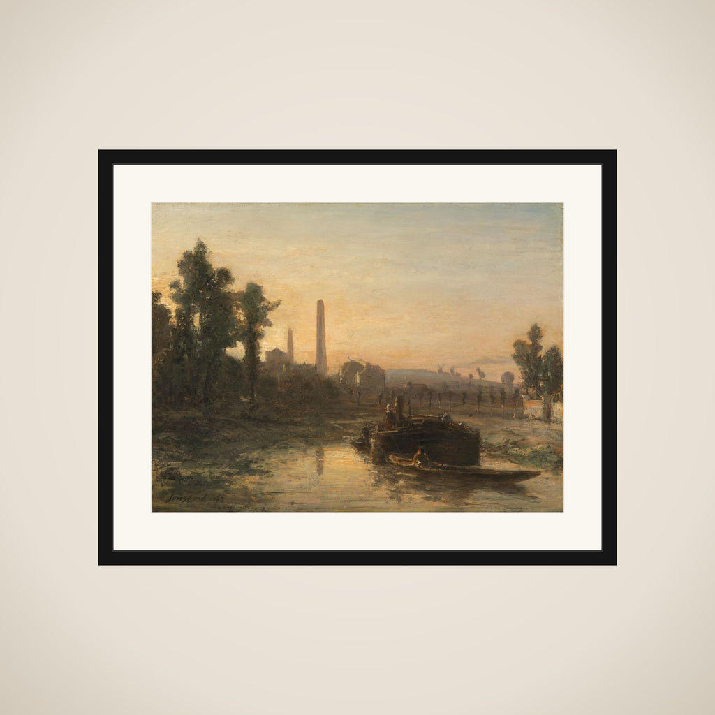 River View in France, possibly near Pontoise framed
