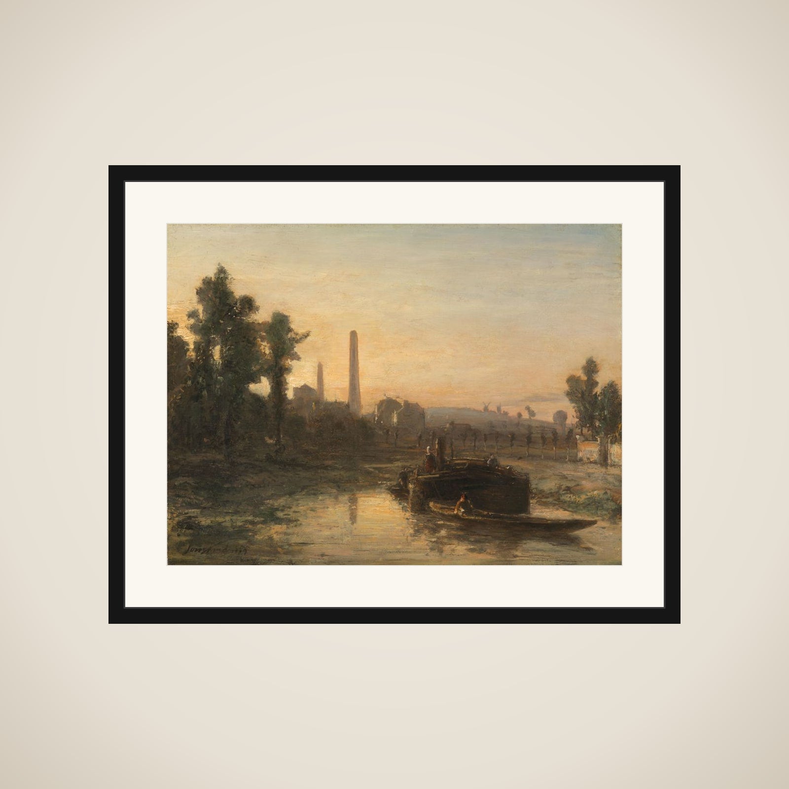 River View in France, possibly near Pontoise framed