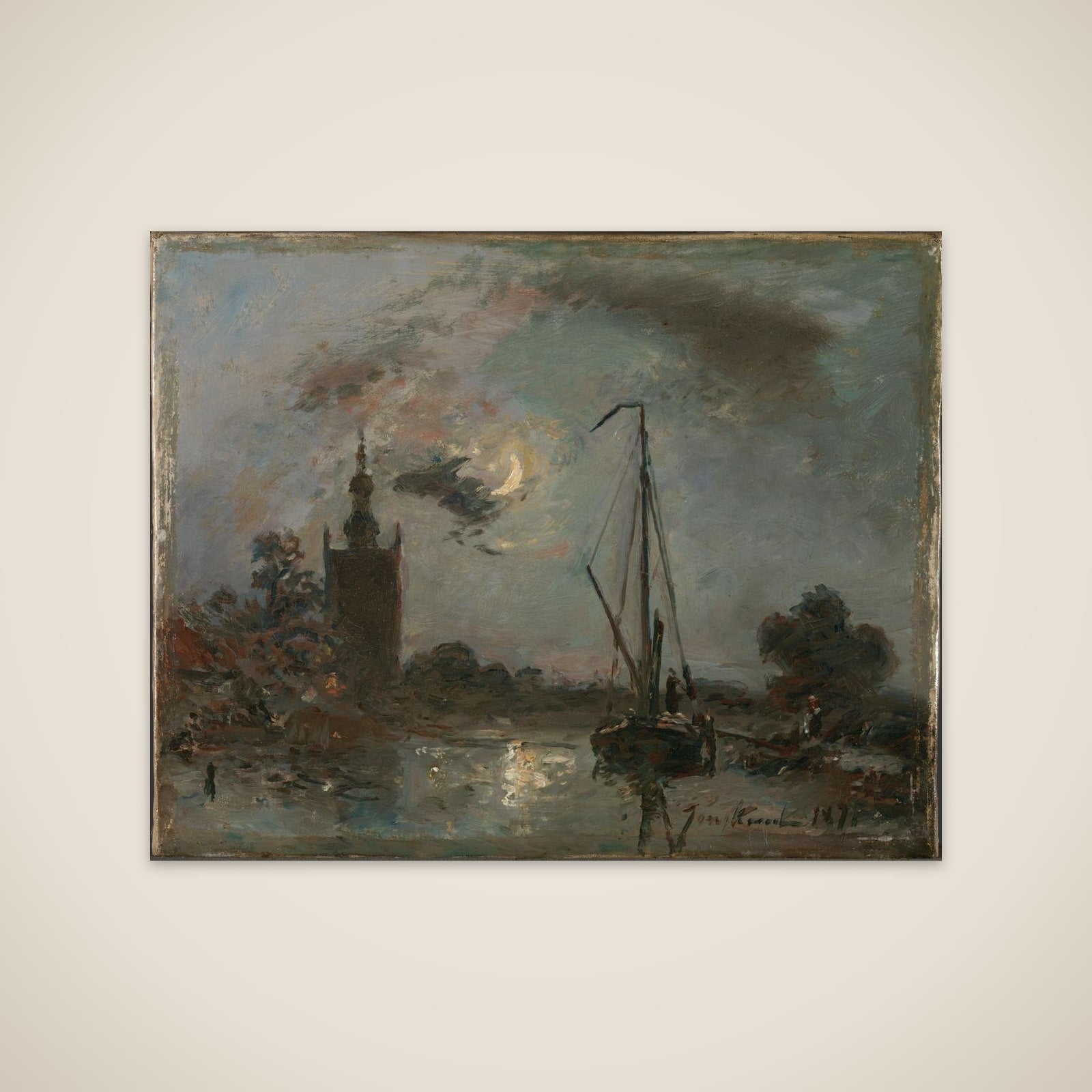 Overschie in the Moonlight unframed print