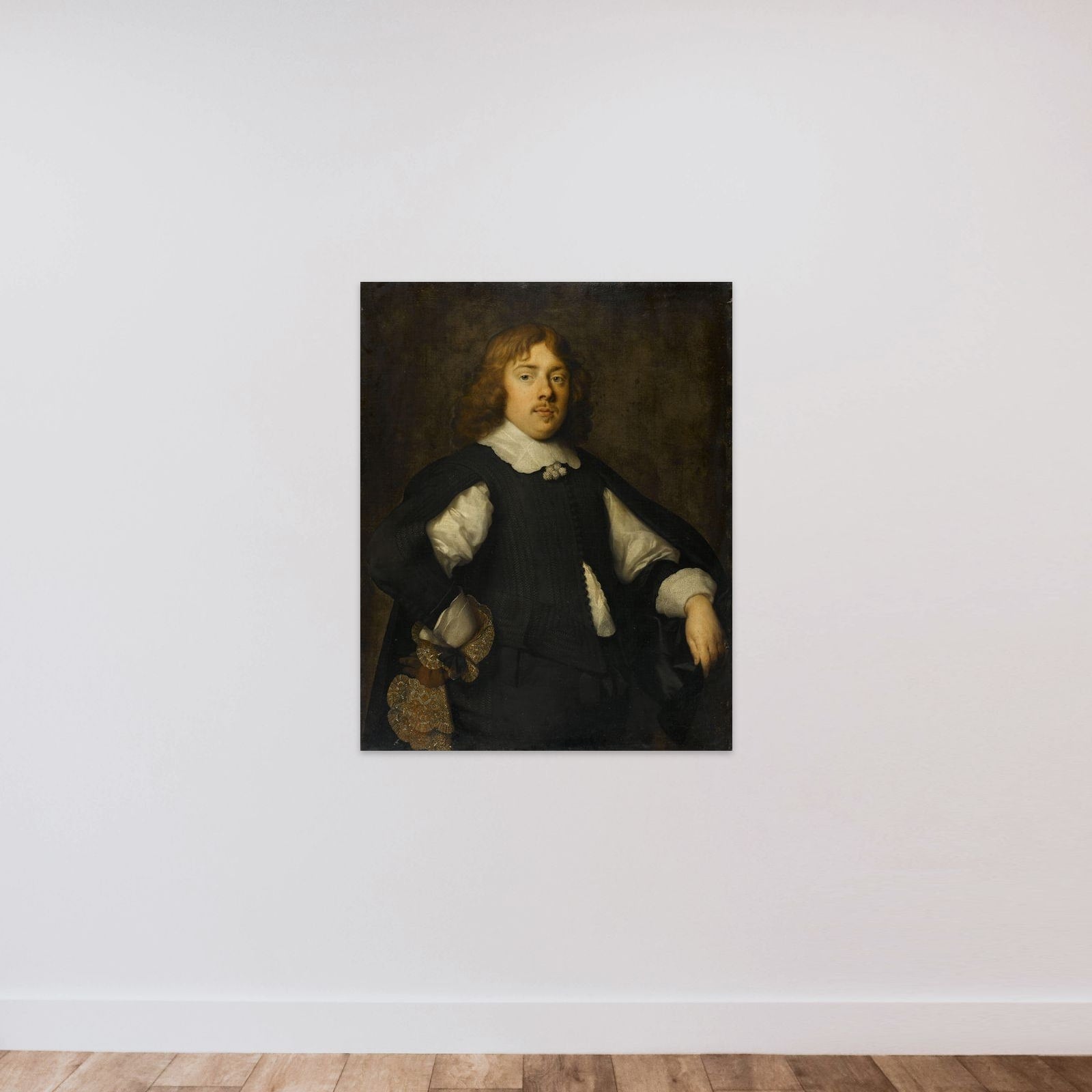 Portrait of Joan Pietersz Reael (1625-59) unframed — shown to scale