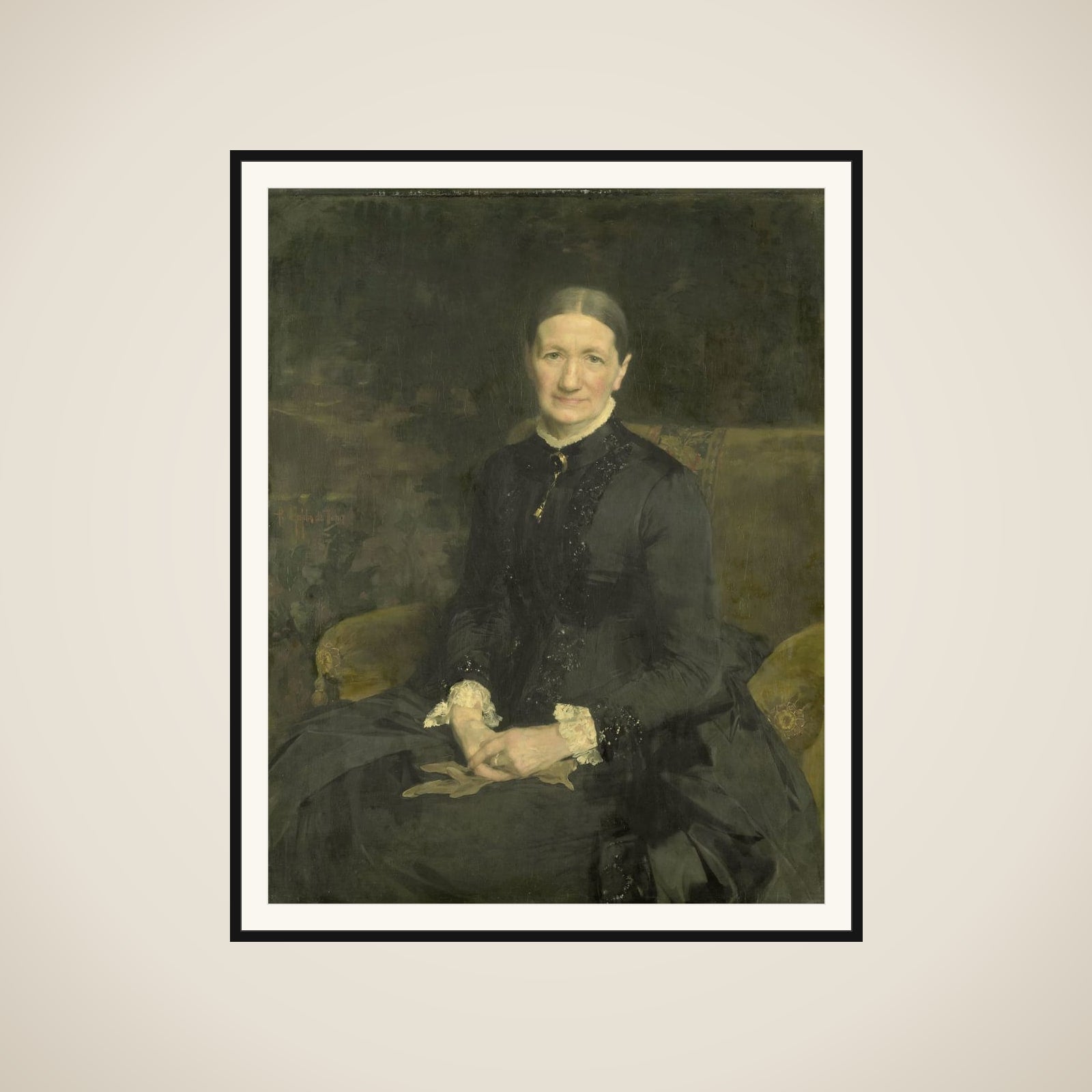 Mrs A.J. Zubli-Maschhaupt framed